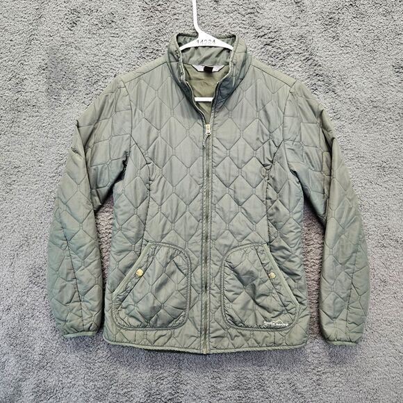 Eddie‎ Bauer Quilted Field Jacket Womens Size Small Full Zip Insulated - Picture 1 of 11